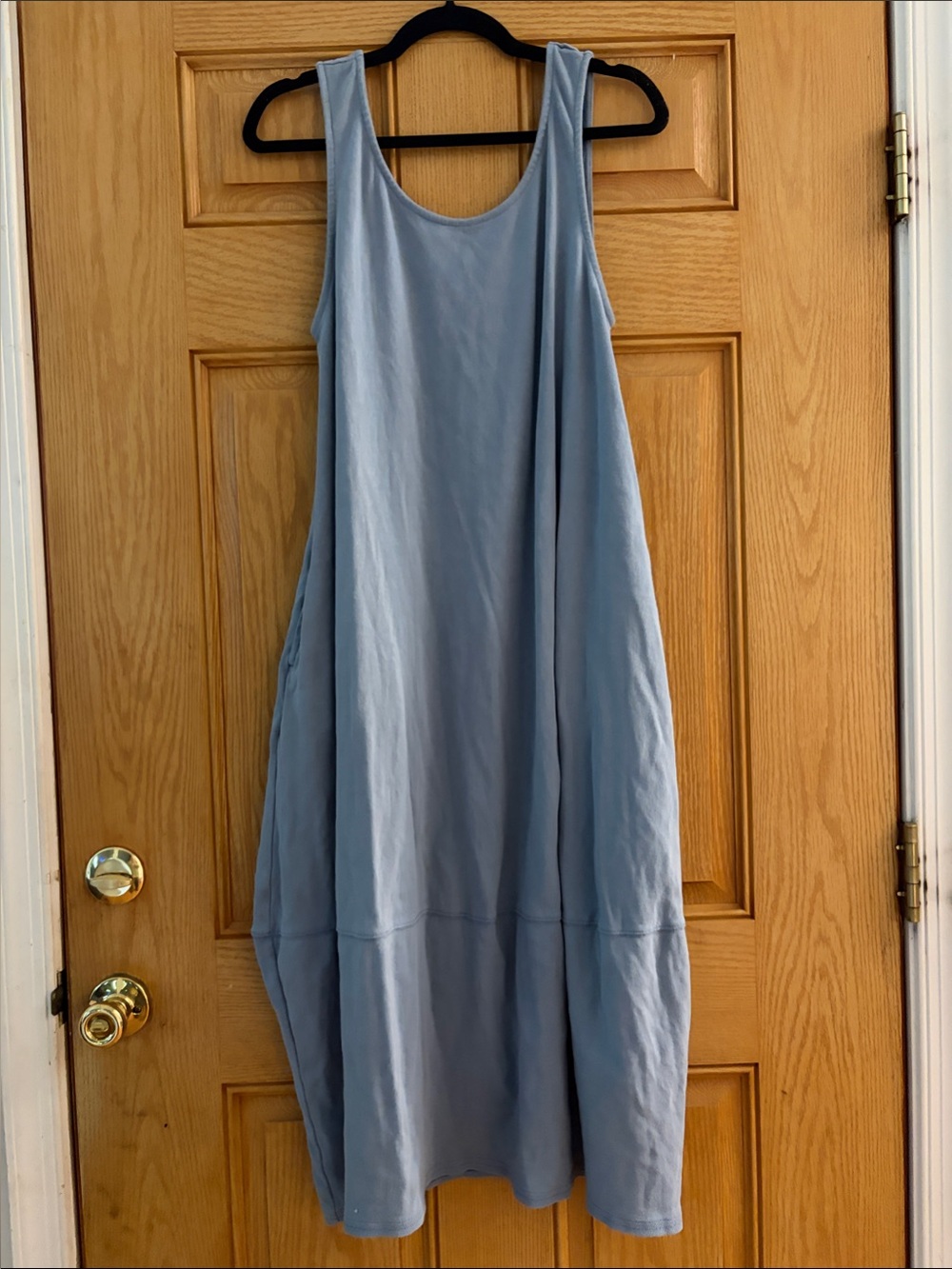 Free People Beach Sleeveless Light Blue Women's Tank Dress with pockets